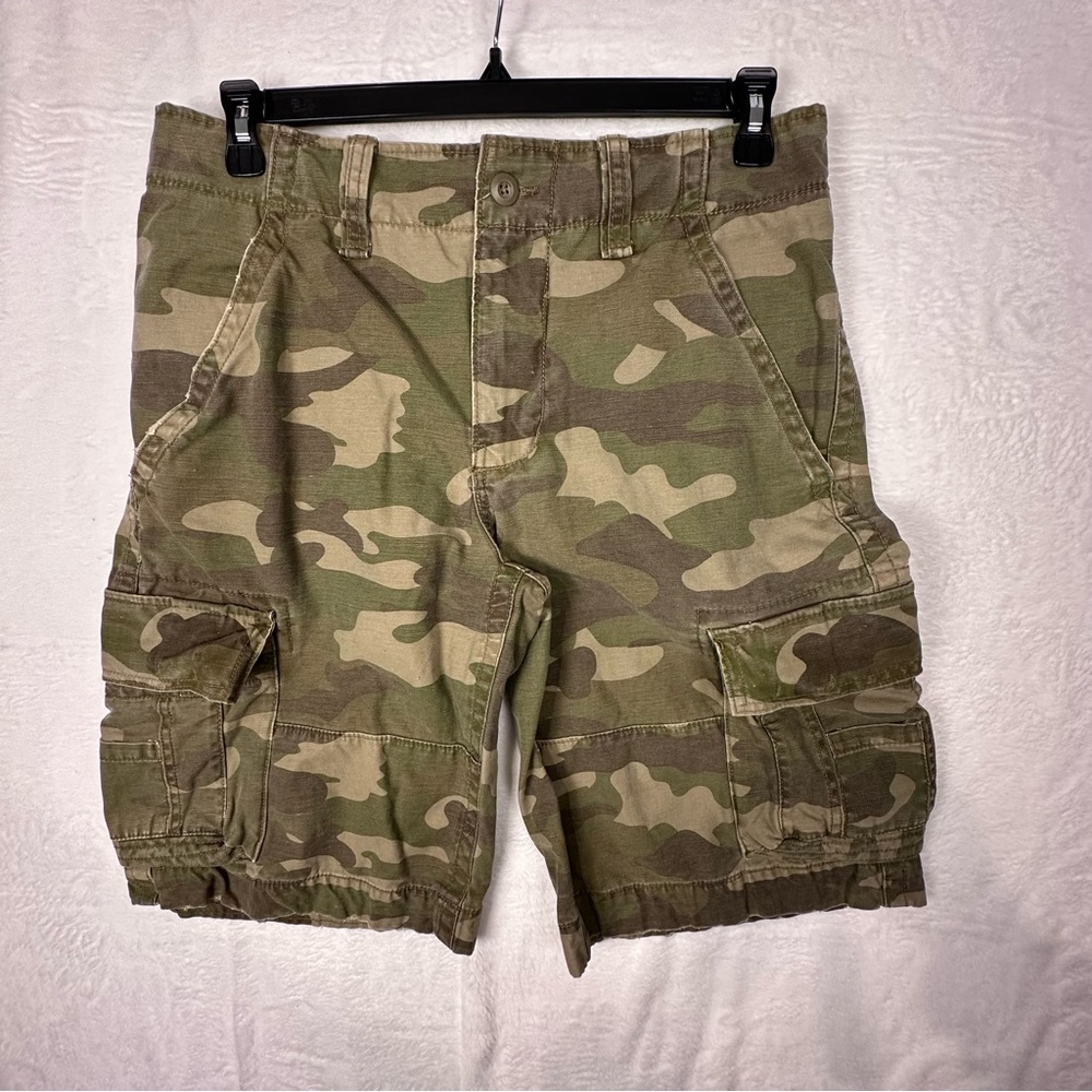 Men's Cargo Shorts Waist Size 34 Half Pants 8 Pocket Combat Flat Front Chino